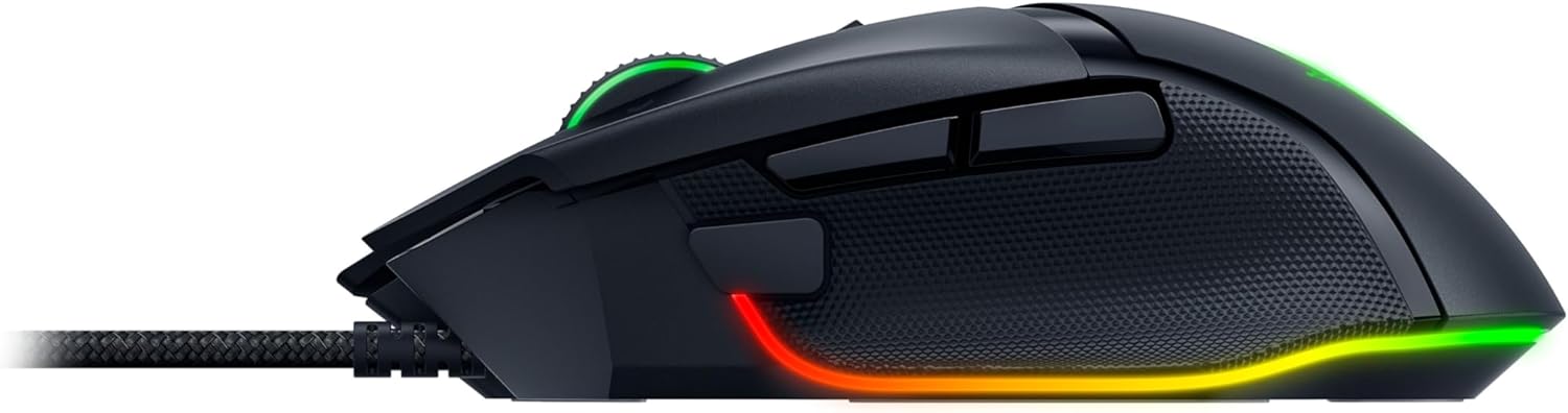 Razer Basilisk V3 Customizable Ergonomic Gaming Mouse: Fastest Mouse Switch - Chroma RGB Lighting 26K DPI Optical Sensor 11 Programmable Buttons HyperScroll Tilt Wheel Classic Black