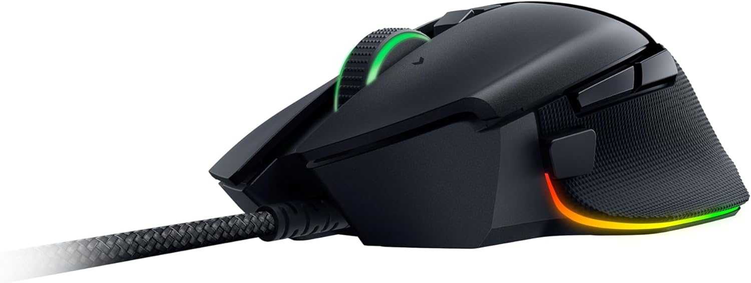 Razer Basilisk V3 Customizable Ergonomic Gaming Mouse: Fastest Mouse Switch - Chroma RGB Lighting 26K DPI Optical Sensor 11 Programmable Buttons HyperScroll Tilt Wheel Classic Black