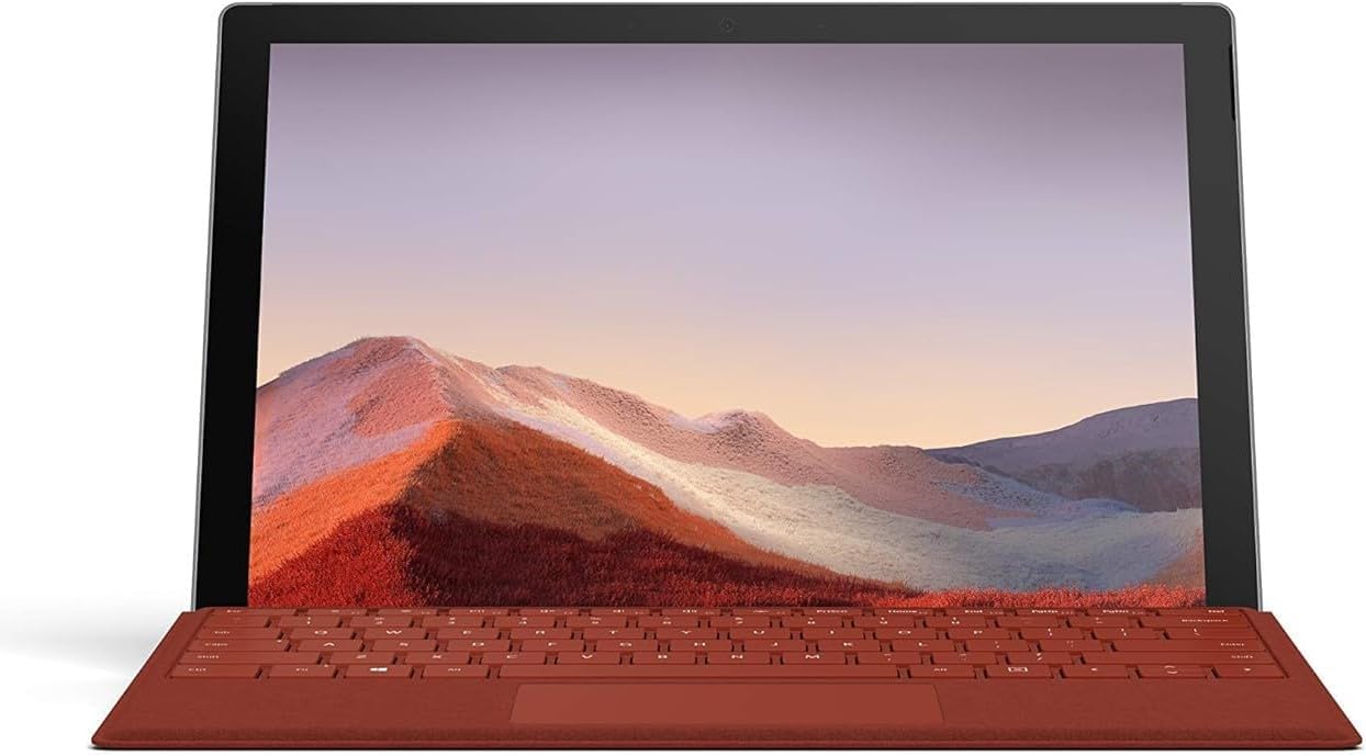 MICR0SOFT Surface Pro 7 | 8GB Ram, 256GB SSD, Intel i5 | 10th Generation | With Charger and Keyboard For Microsoft Surface Tablet (Renewed)