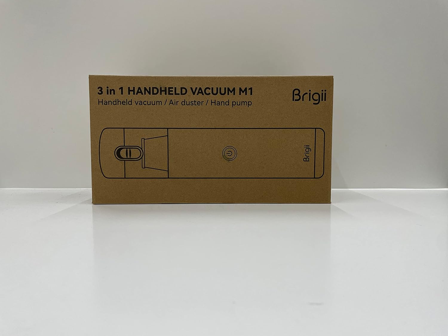 Brigii 3 in 1 Handheld Vacuum Cleaner, Cordless Car Vacuum for Small Messes, Hand Vacuum & Air Duster & Hand Pump, Mini Vacuum for Crevices, Keyboard Cleaner, USB Rechargeable 12V-M1