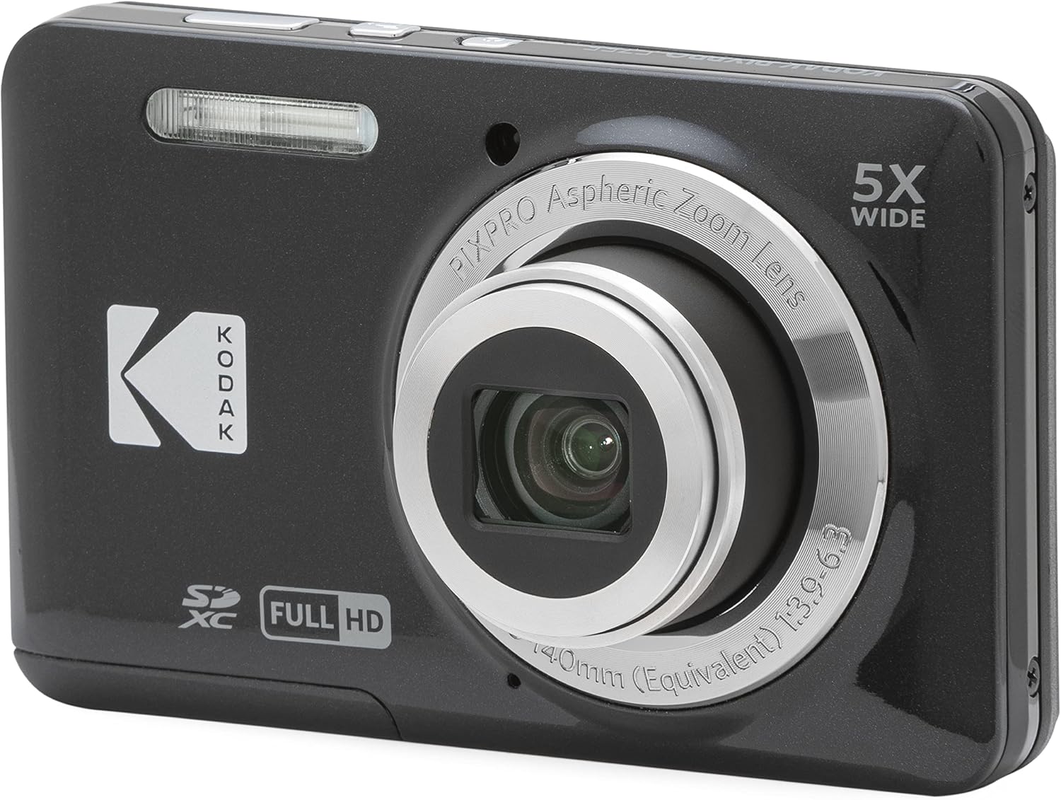 KODAK PIXPRO FZ55-BK 16MP Digital Camera 5X Optical Zoom 28mm Wide Angle 1080P Full HD Video 2.7" LCD Vlogging Camera (Black) KODAK PIXPRO FZ55-BK 16MP Digital Camera 5X Optical Zoom 28mm Wide Angle 1080P Full HD Video 2.7" LCD Vlogging Camera (Black)