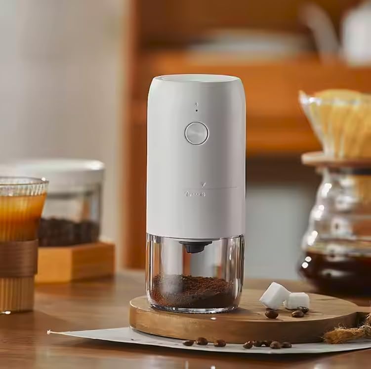 XVersion Coffee Grinder Electric, Electric Coffee Grinder Machine, مطحنة قهوة Coffee Bean Grinder Wireless w/Cleaning Brush and Removable Bowl, Adjustable Grinder Setting and Rechargeable Pearl White XVersion Coffee Grinder Electric, Electric Coffee Grinder Machine, مطحنة قهوة Coffee Bean Grinder Wireless w/Cleaning Brush and Removable Bowl, Adjustable Grinder Setting and Rechargeable Pearl White
