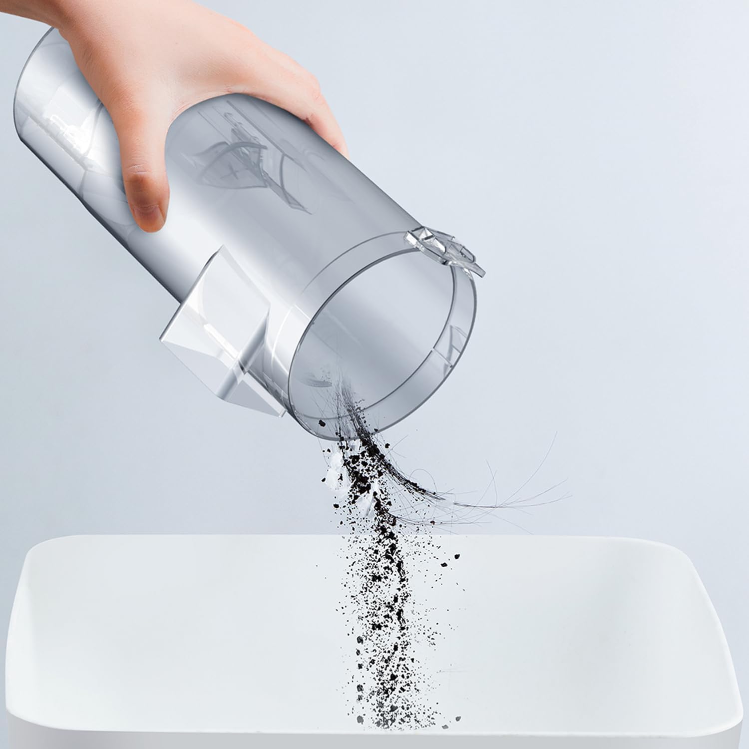 Deerma DX810 Portable 2-In-1 Handheld Vacuum Cleaner With HEPA Filter 16000Pa Strong Suction Power Blanket Dust Three-Layer Filtration 0.8 Liters Dust Capacity | 600W Power Stainless Steel Duct