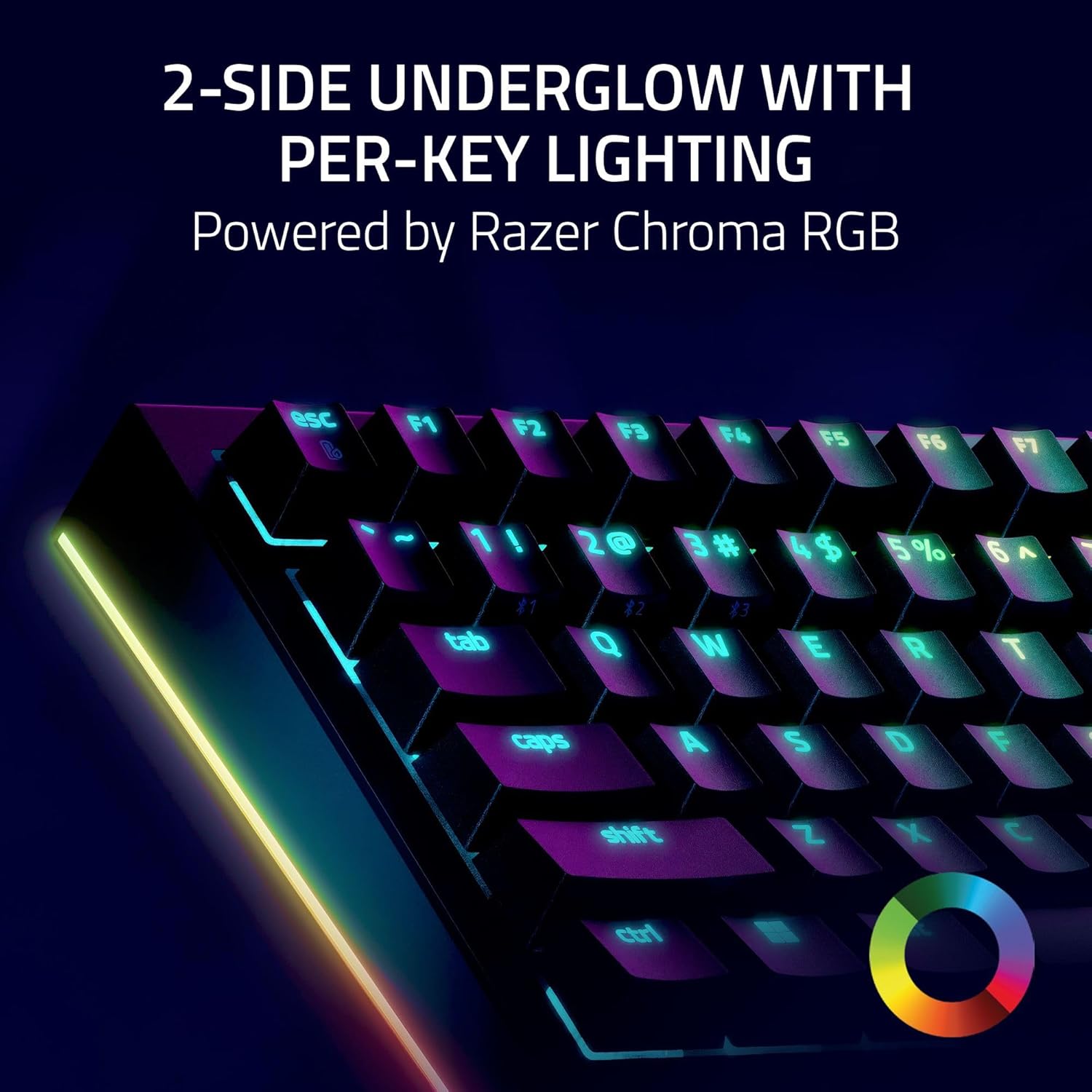 Razer BlackWidow V4 Pro 75% US Layout, Wireless Hot-swappable Gaming Keyboard, True 4K Hz Wireless,Bluetooth 5.1, OLED Display, Razer Command Dial - Black