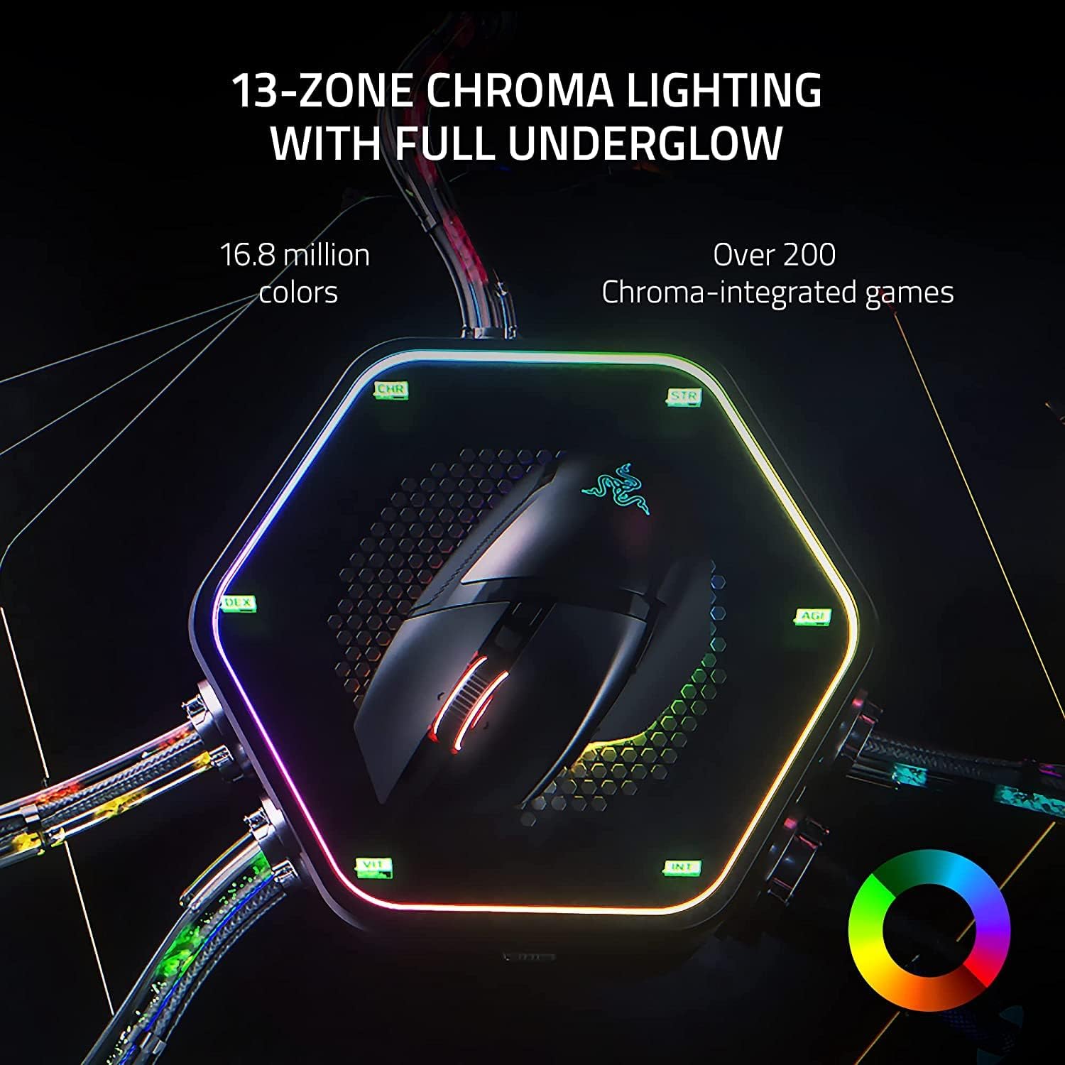 Razer Basilisk V3 Pro Customizable Wireless Gaming Mouse - Fast Optical Switches Gen-3, HyperScroll Tilt Wheel, Chroma RGB, 11 Programmable Buttons, Focus Pro 30K Optical Sensor - Classic Black