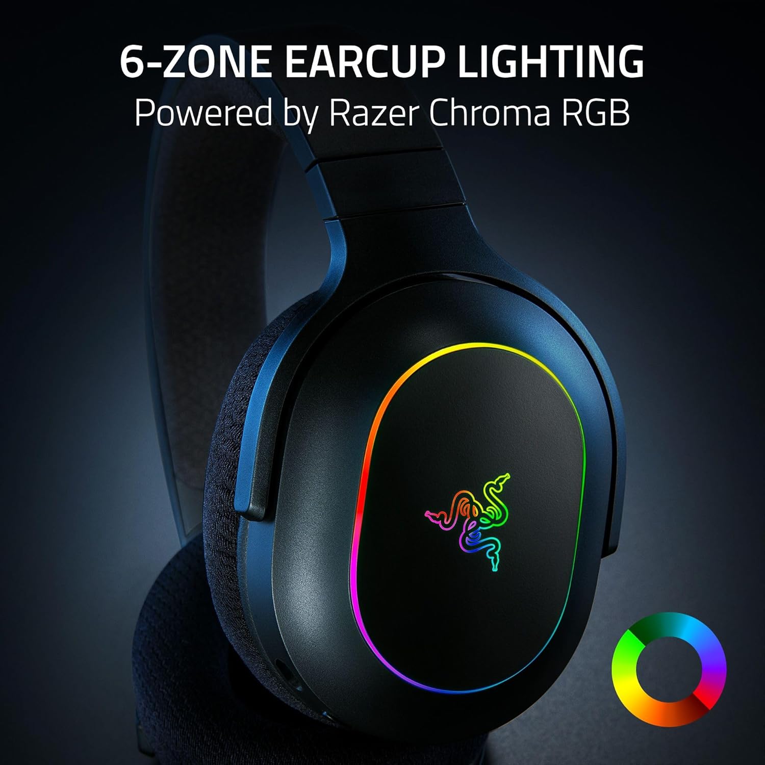 Razer Barracuda X Chroma Wireless Gaming Headset: 2.4GHz Wireless & Bluetooth, Lightweight, Chroma RGB, 40mm Drivers, Cardioid Mic, 70 Hr Battery, for PC, Mac, PS5, Switch, Smartphone - Black