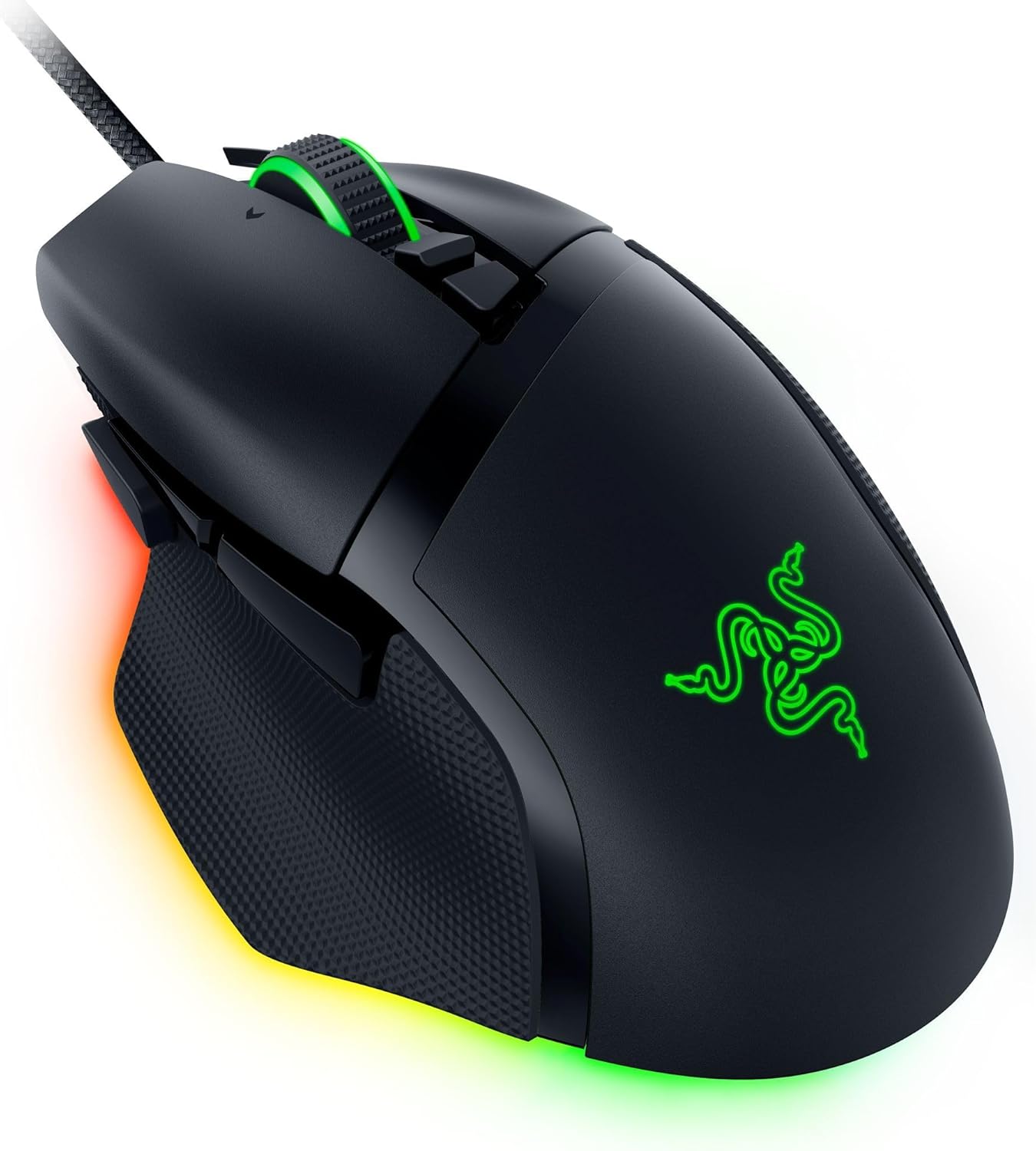 Razer Basilisk V3 35K Wired Ergonomic Gaming Mouse : HyperScroll Tilt Wheel - 35K DPI Optical Sensor Gen 2-13 Customizable Controls - Chroma RGB - Optical Switches Gen 3 - Speedflex Cable - Black
