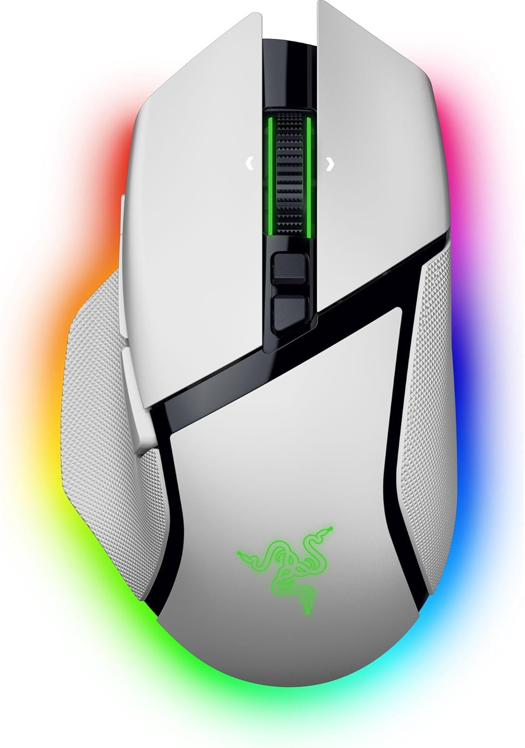 Razer Basilisk V3 Pro 35K Wireless Gaming Mouse: HyperScroll Tilt Wheel - 35K DPI Optical Sensor Gen 2-13 Customizable Controls - Chroma RGB - Optical Switches Gen 3 - Up to 140 Hr Battery - White