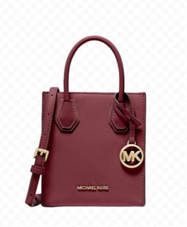 Michael Kors Womens Mercer Extra-Small Pebbed Leather Crossbody Bag Handbag