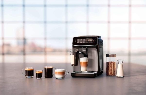 Philips Series 3200 Fully Automatic Espresso Machine - 1500W, LatteGo, Touch Display, 5 Beverages, Easy cleaning - EP3246/70