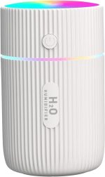 Homarket 220ml Essential Oil Diffuser, Ultrasonic Cool Mist Aromatherapy Diffusers Aroma Humidifier with Colour Changing LED Lights Aromatherapy Diffuser for Car, Home, Office-White