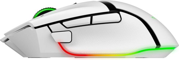 Razer Basilisk V3 Pro 35K Wireless Gaming Mouse: HyperScroll Tilt Wheel - 35K DPI Optical Sensor Gen 2-13 Customizable Controls - Chroma RGB - Optical Switches Gen 3 - Up to 140 Hr Battery - White