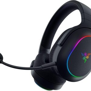 Razer Barracuda X Chroma Wireless Gaming Headset: 2.4GHz Wireless & Bluetooth, Lightweight, Chroma RGB, 40mm Drivers, Cardioid Mic, 70 Hr Battery, for PC, Mac, PS5, Switch, Smartphone - Black