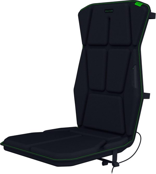 Razer Freyja HD Haptic Gaming Chair Cushion: Multi-Directional Haptics - Haptic EQ Customization via Synapse - HyperSpeed Wireless & Bluetooth - Adjustable Strap for Universal Fit - Black