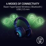 Razer Kraken V4 Pro Wireless Gaming Headset: OLED Control Hub - HD Haptics - 2.4GHz Wireless - Bluetooth - USB - 3.5 mm - Super Wideband Mic - For PC, Mac, PS5 - Black