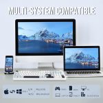 EPOMAKER X AULA F99 PRO Wireless Gaming Keyboard, Hot Swappable Custom Keyboard, 2.4GHz/Type-C/BT5.0 Mechanical Keyboard with 8000mAh Battery, RGB Backlit Gaming Keyboard (Blue&White)