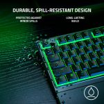 Razer Ornata V3 X Gaming Keyboard - US Layout, Low-Profile Keys, Silent Membrane Switches, UV-Coated Keycaps, Spill Resistant, Chroma RGB Lighting, Ergonomic Wrist Rest - Classic Black