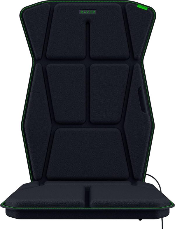 Razer Freyja HD Haptic Gaming Chair Cushion: Multi-Directional Haptics - Haptic EQ Customization via Synapse - HyperSpeed Wireless & Bluetooth - Adjustable Strap for Universal Fit - Black