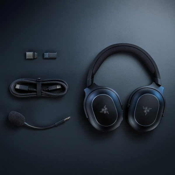 Razer Barracuda X Chroma Wireless Gaming Headset: 2.4GHz Wireless & Bluetooth, Lightweight, Chroma RGB, 40mm Drivers, Cardioid Mic, 70 Hr Battery, for PC, Mac, PS5, Switch, Smartphone - Black