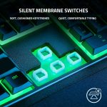 Razer Ornata V3 X Gaming Keyboard - US Layout, Low-Profile Keys, Silent Membrane Switches, UV-Coated Keycaps, Spill Resistant, Chroma RGB Lighting, Ergonomic Wrist Rest - Classic Black