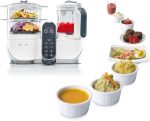 Babymoov Nutribaby Plus 6 in 1 Baby Food Maker, baby food blender and steamer, food processor for weaning, warmer, defroster, steriliser, nutritionist approved