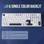 EPOMAKER X AULA F99 PRO Wireless Gaming Keyboard, Hot Swappable Custom Keyboard, 2.4GHz/Type-C/BT5.0 Mechanical Keyboard with 8000mAh Battery, RGB Backlit Gaming Keyboard (Blue&White)