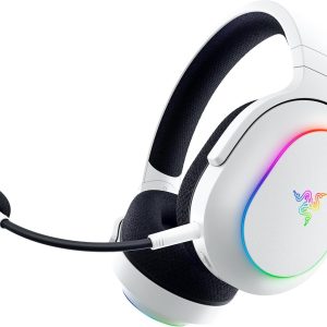 Razer Barracuda X Chroma Wireless Multiplatform Gaming Headset with 6 Zones Chroma RGB (SmartSwitch Hyperspeed & Bluetooth, 40 mm Driver, Removable HyperClear Cardioid Microphone) White