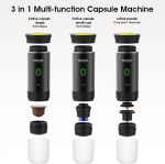 Omana 3-in-1 Portable Coffee Machine Wireless Electric Self Heating Capsules Pods Espresso for Car Home Office Camping Travel Maker 3in1