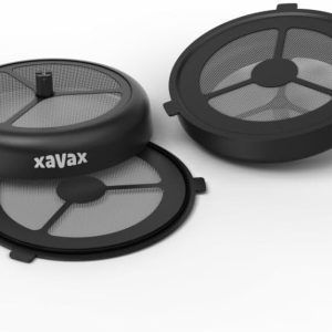 Xavax Permanent pad set of 2 (for Philips Senseo and identical coffee pod machines, pad filter for coffee powder, loose tea, coffee permanent pads refillable, dishwasher-safe coffee filter) black