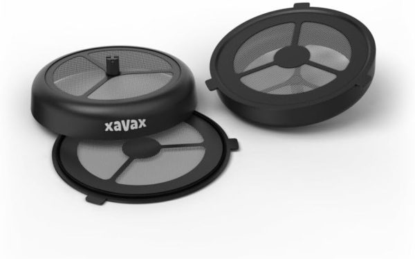 Xavax Permanent pad set of 2 (for Philips Senseo and identical coffee pod machines, pad filter for coffee powder, loose tea, coffee permanent pads refillable, dishwasher-safe coffee filter) black