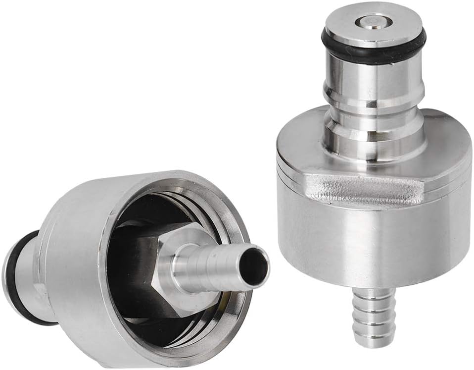 Asixxsix Carbonation Cap, Portable Homebrew Kegging Equipment, Quickly Disconnected Ball Lock Carbonation Cap, 2Pcs for Bottle Drink Bottle