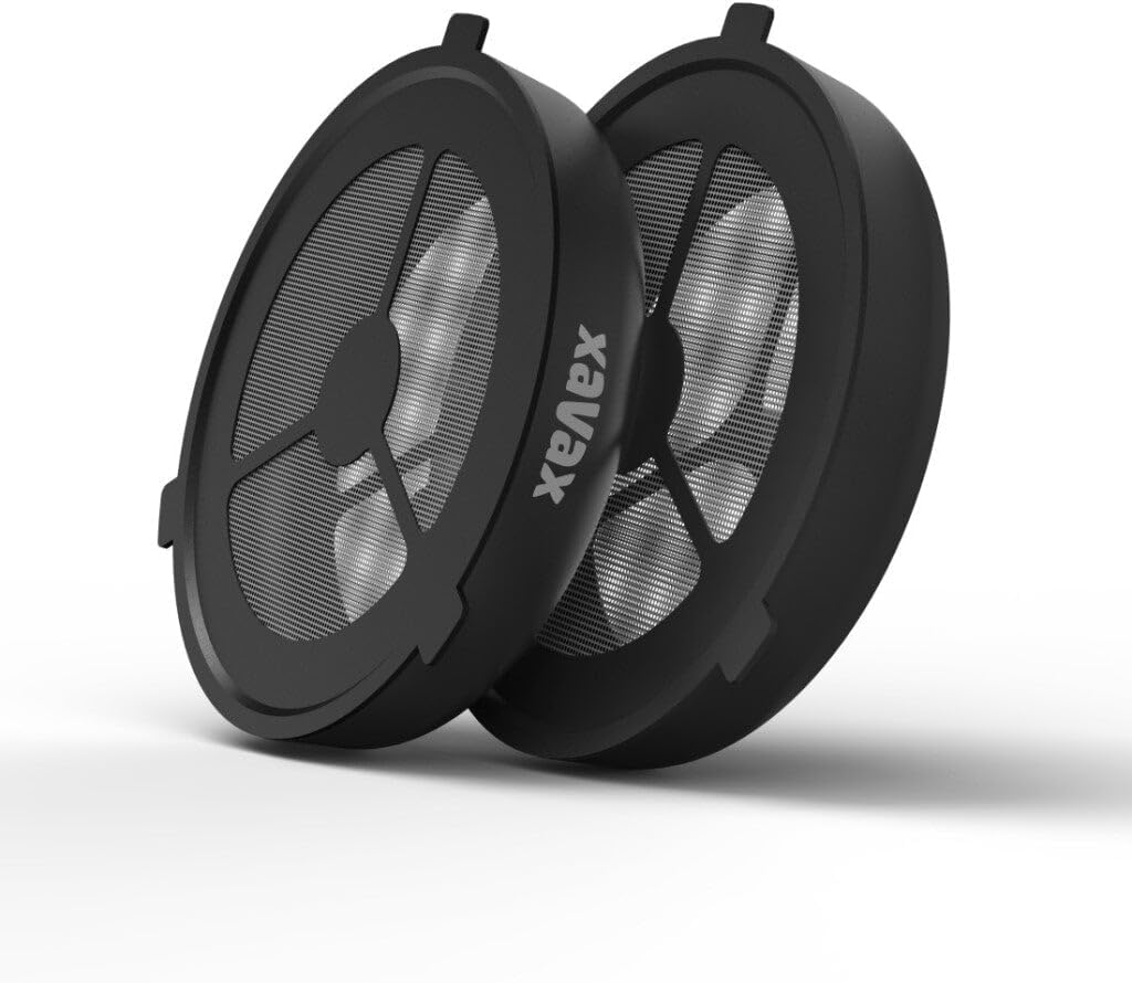 Xavax Permanent pad set of 2 (for Philips Senseo and identical coffee pod machines, pad filter for coffee powder, loose tea, coffee permanent pads refillable, dishwasher-safe coffee filter) black