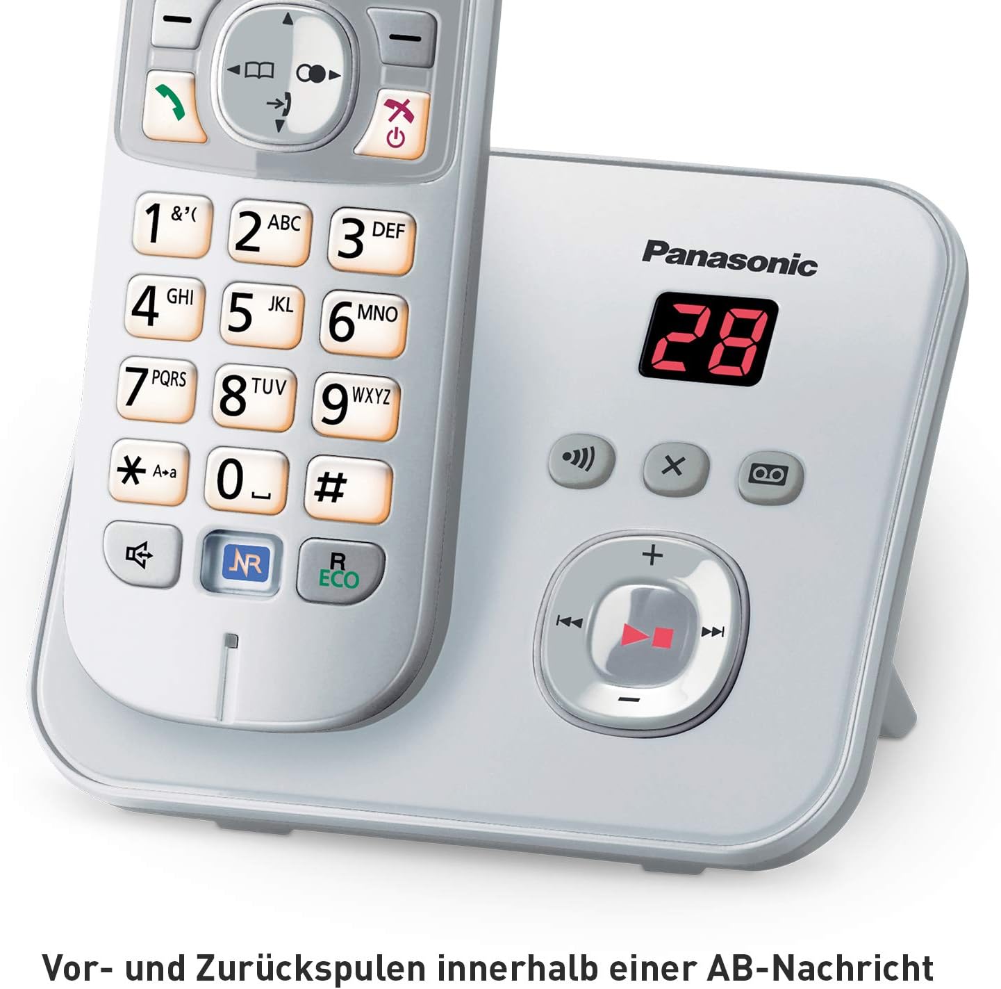 Panasonic KX-TG6822 Cordless Phones Answering Machine Screen, German Version