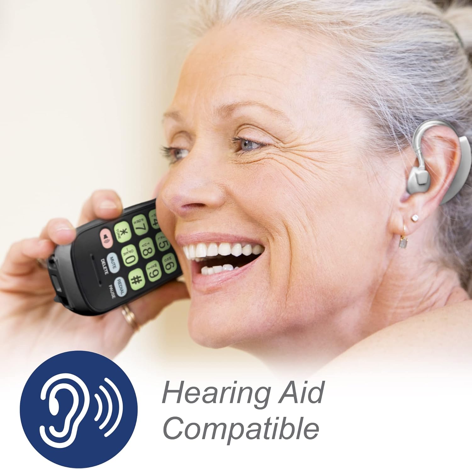 VTech [New] VG131-11 DECT 6.0 Cordless Phone - Bluetooth Connection, Blue-White Display, Big Buttons, Full Duplex, Caller ID, Easy Wall Mount, 1000ft Range (Black)