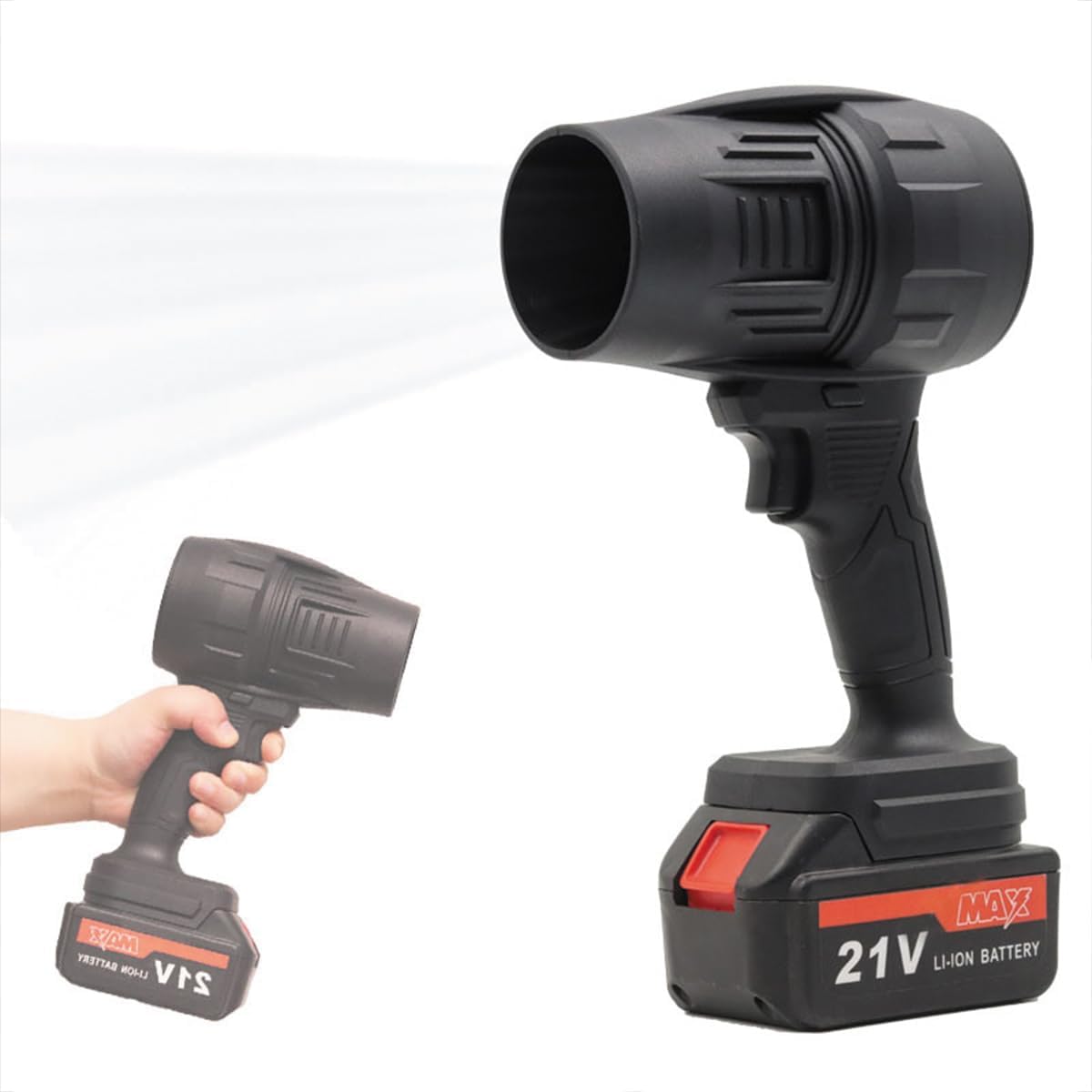 Alsaffan Jet dry Mini blower Turbo Jet Fan with 21V 2PCS Large Capacity Battery Lightweight Body Turbine Motor Strong Power Speed Clear the Fallen Leaves and Dust at Home Alsaffan Jet dry Mini blower Turbo Jet Fan with 21V 2PCS Large Capacity Battery Lightweight Body Turbine Motor Strong Power Speed Clear the Fallen Leaves and Dust at Home