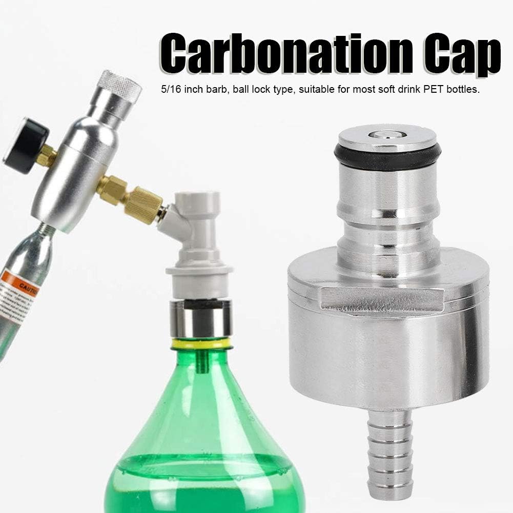Asixxsix Carbonation Cap, Portable Homebrew Kegging Equipment, Quickly Disconnected Ball Lock Carbonation Cap, 2Pcs for Bottle Drink Bottle