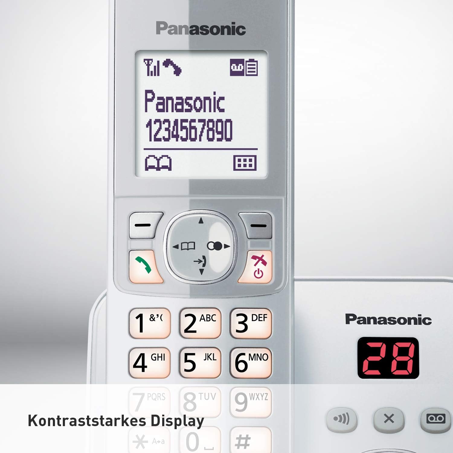 Panasonic KX-TG6822 Cordless Phones Answering Machine Screen, German Version