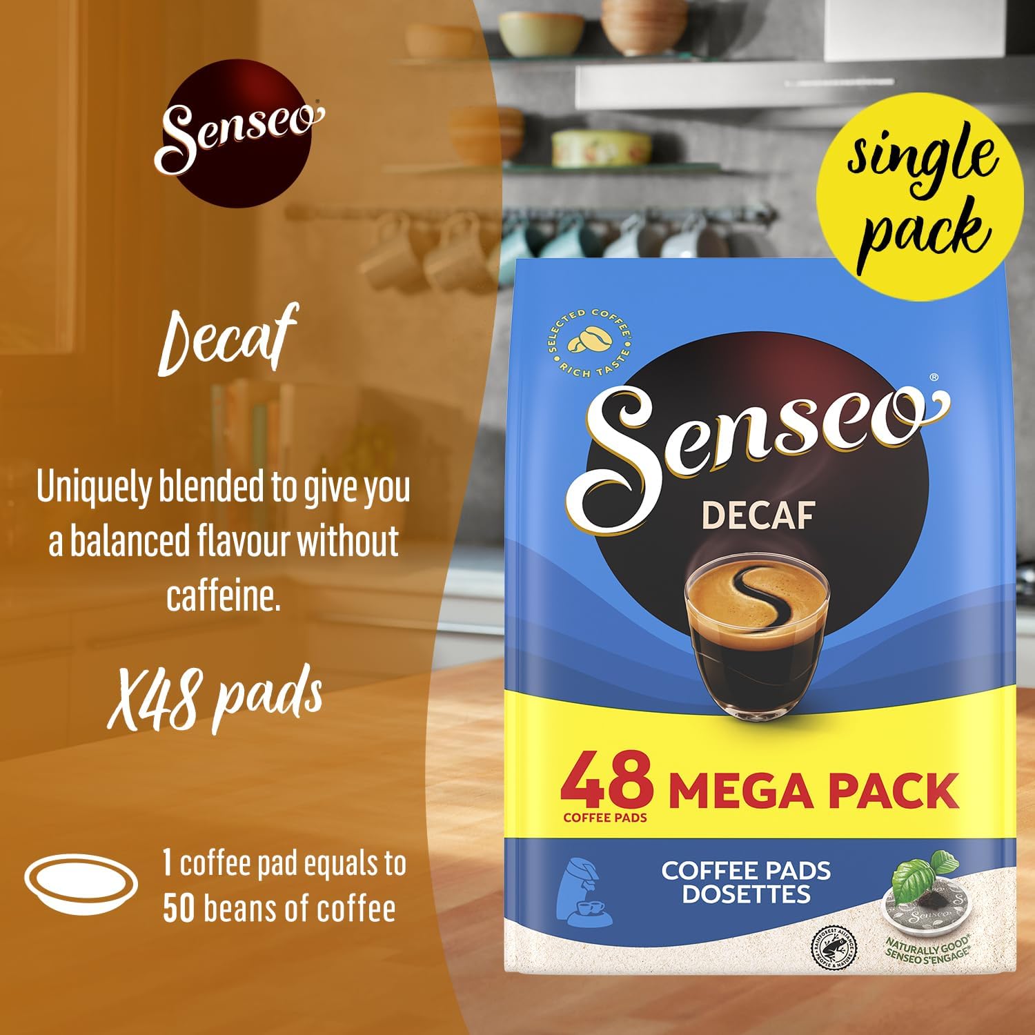Senseo Decaffeinated Coffee Pods 48-count Pods