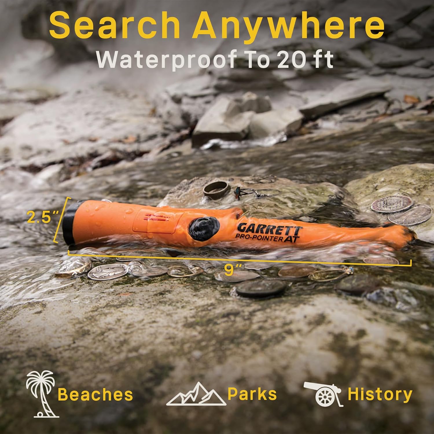 Garrett Metal Detectors - ACE 400 with DD Waterproof Search Coil and Pro-Pointer AT