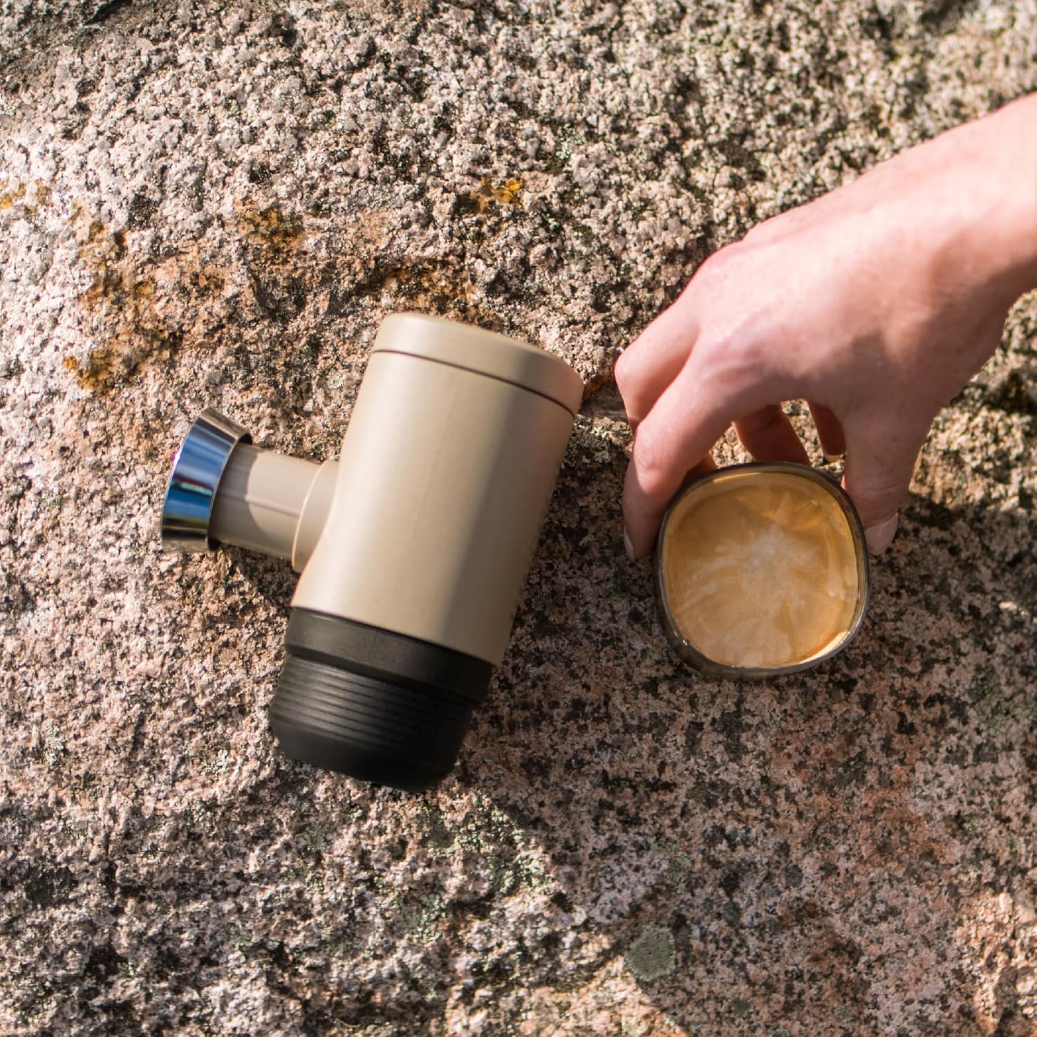 WACACO Minipresso NS2, Portable Espresso Maker Compatible with Nespresso Original Capsules and Compatibles, Manually Operated, 18 Bar Small Handheld Coffee Machine for Travel, Camping, Black