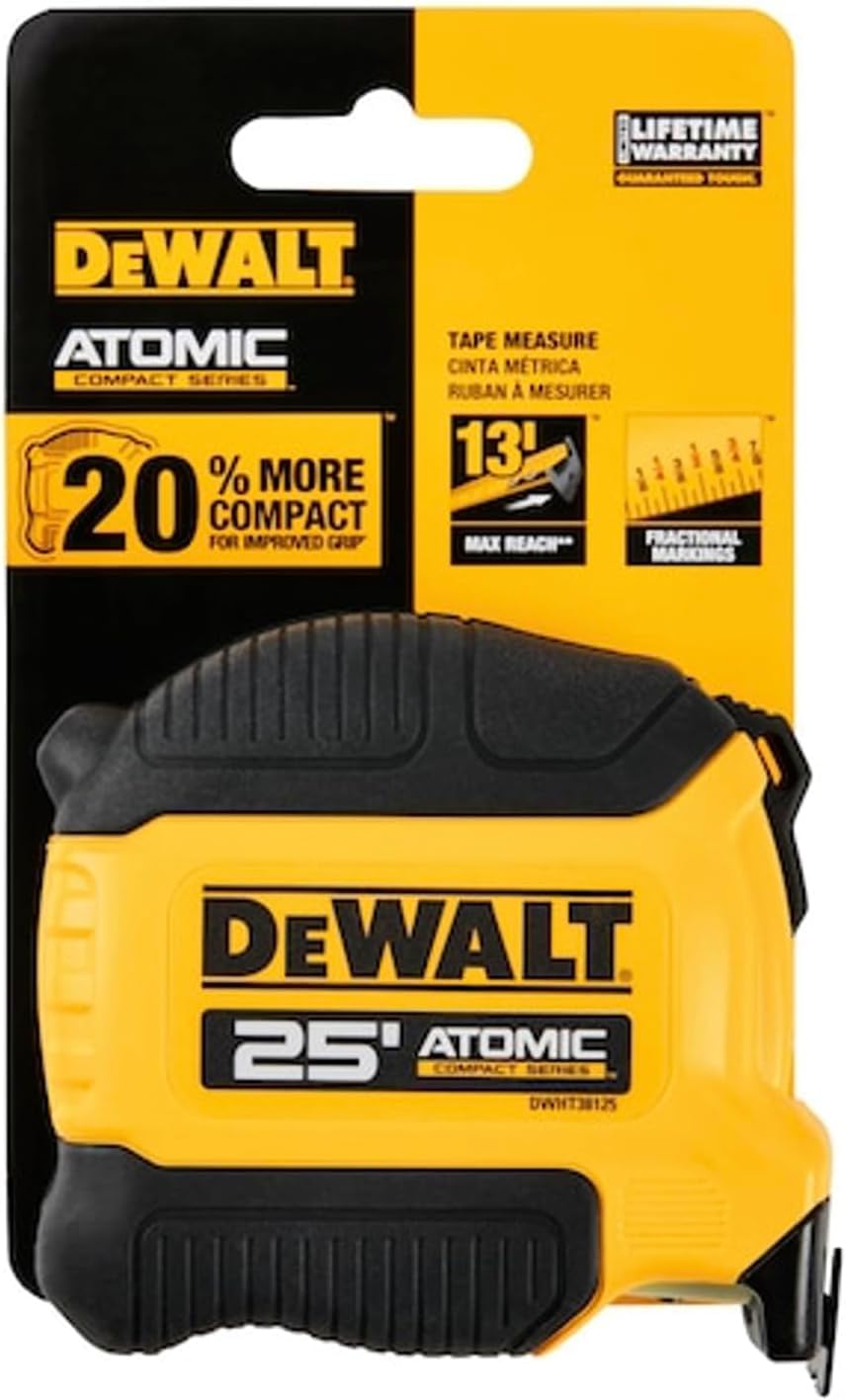 STANLEY Dewalt Atomic Series 25' Tape Measure DWHT38125S