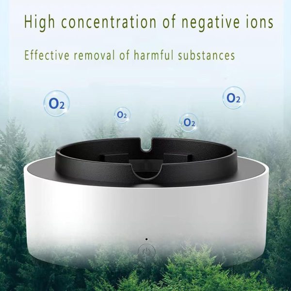 Xugenxes Indoor Ashtray - 2 in 1 Multifunctional Ashless Air Purifier with Filter Ashtray, Best for Family Car or Office (Grey)