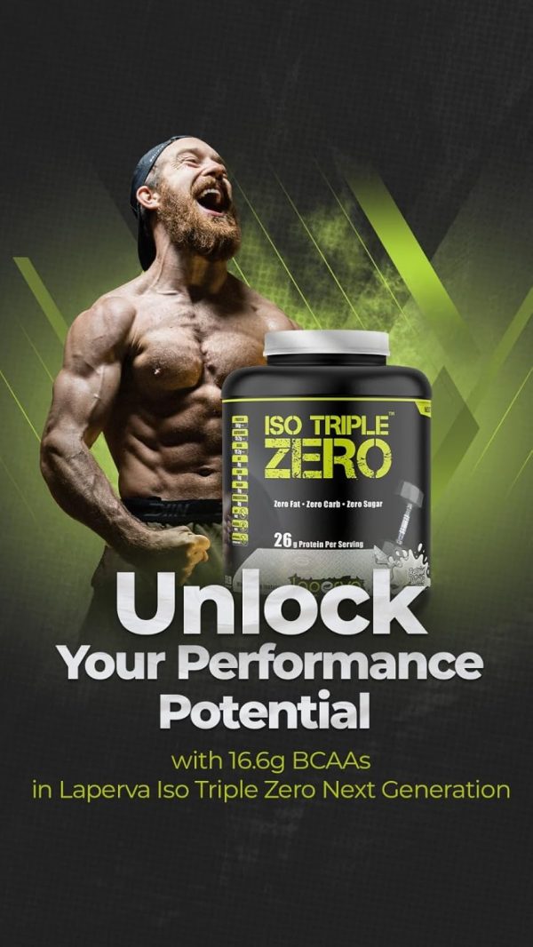 Laperva Protein Powder – Whey Protein Isolate Powder – Belgian Chocolate Flavor Whey Protein – Zero Fat, Carbs and Sugar Whey Protein – Protein Supplements & Muscle Gainer 2 Lbs.