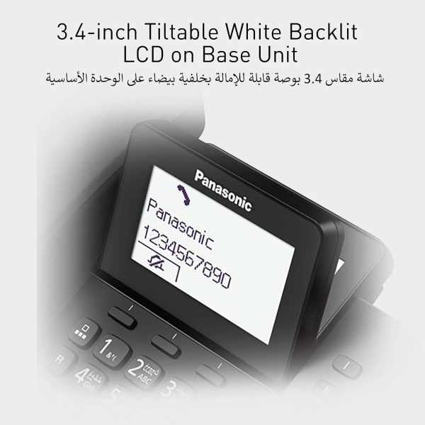 Panasonic Digital Corded/Cordless Phone with Call Blocking, 1 Corded Handset and 1 Cordless Handset - KX-TGF310UE1 (Black)