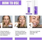 GlorySmile v34 Color Correcting Toothpaste 30ml, Teeth Whitening Purple Serum, Purple Toothpaste For Yellow Teeth, Teeth Correcting Whitening Gel, Remove Tea Coffee Wine Smoking Stains Oral Care