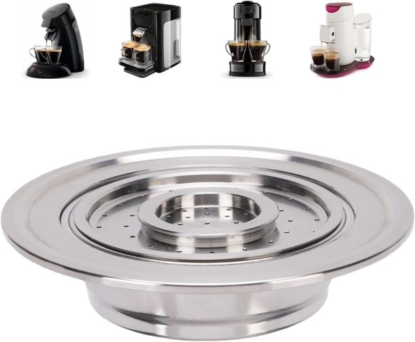 Coffee Capsule Cup for SENSEO Coffee Machines, Refillable Coffee Pods, Reusable Coffee Capsules Kit with Adapter & Filter Paper, Stainless Steel Cups Filters