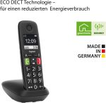 Gigaset E290 - Cordless Senior Phone Without Answering Machine with Large Buttons - Large Display, Target Dial Buttons for Important Numbers, Amplifier Function for Extra Loud Listening, Black