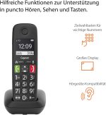 Gigaset E290 - Cordless Senior Phone Without Answering Machine with Large Buttons - Large Display, Target Dial Buttons for Important Numbers, Amplifier Function for Extra Loud Listening, Black