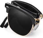 Joopin Polarized Semi Rimless Sunglasses Men Women, Classic Half Frame Sun Glasses UV Protection