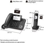 Panasonic Digital Corded/Cordless Phone with Call Blocking, 1 Corded Handset and 1 Cordless Handset - KX-TGF310UE1 (Black)